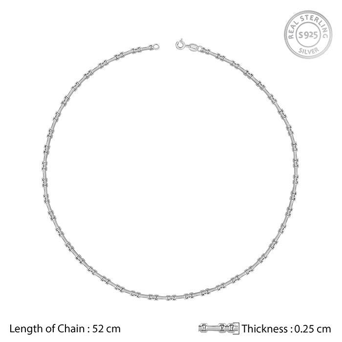 925 Silver Figaro Box Chain|Chains To Men & Boys | With Certificate Of Authenticity And 925 Stamp | 6 Months Warranty : TLCH073