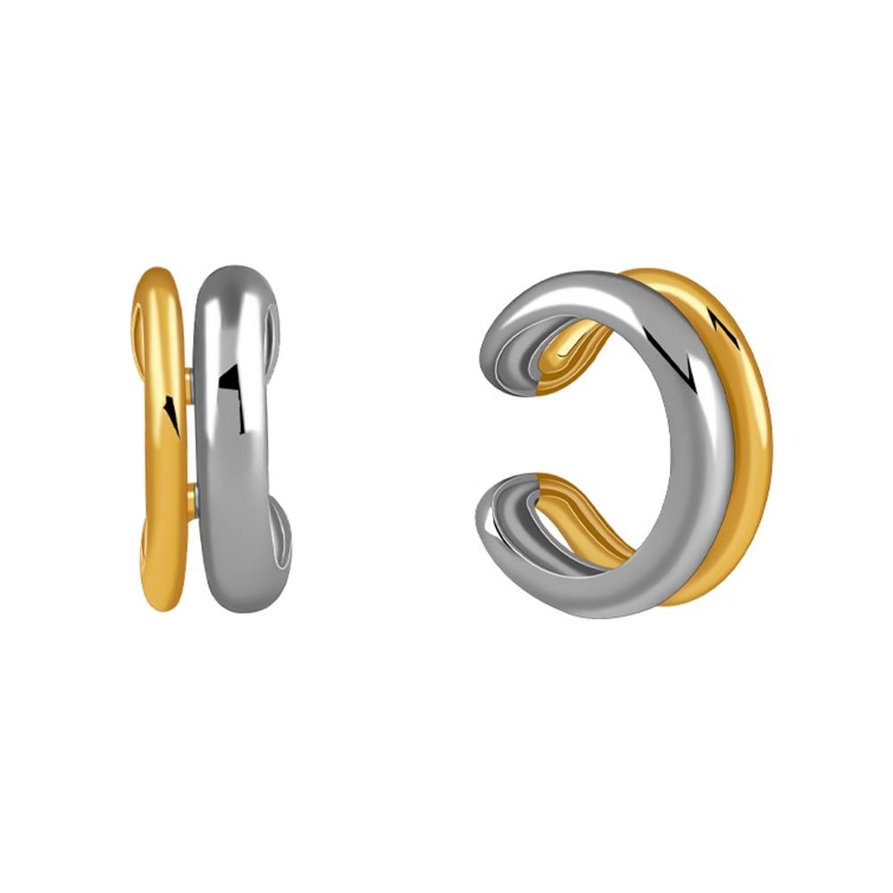 925 Silver Dual Tone Sublime Shine Ear Cuff : TLER0132