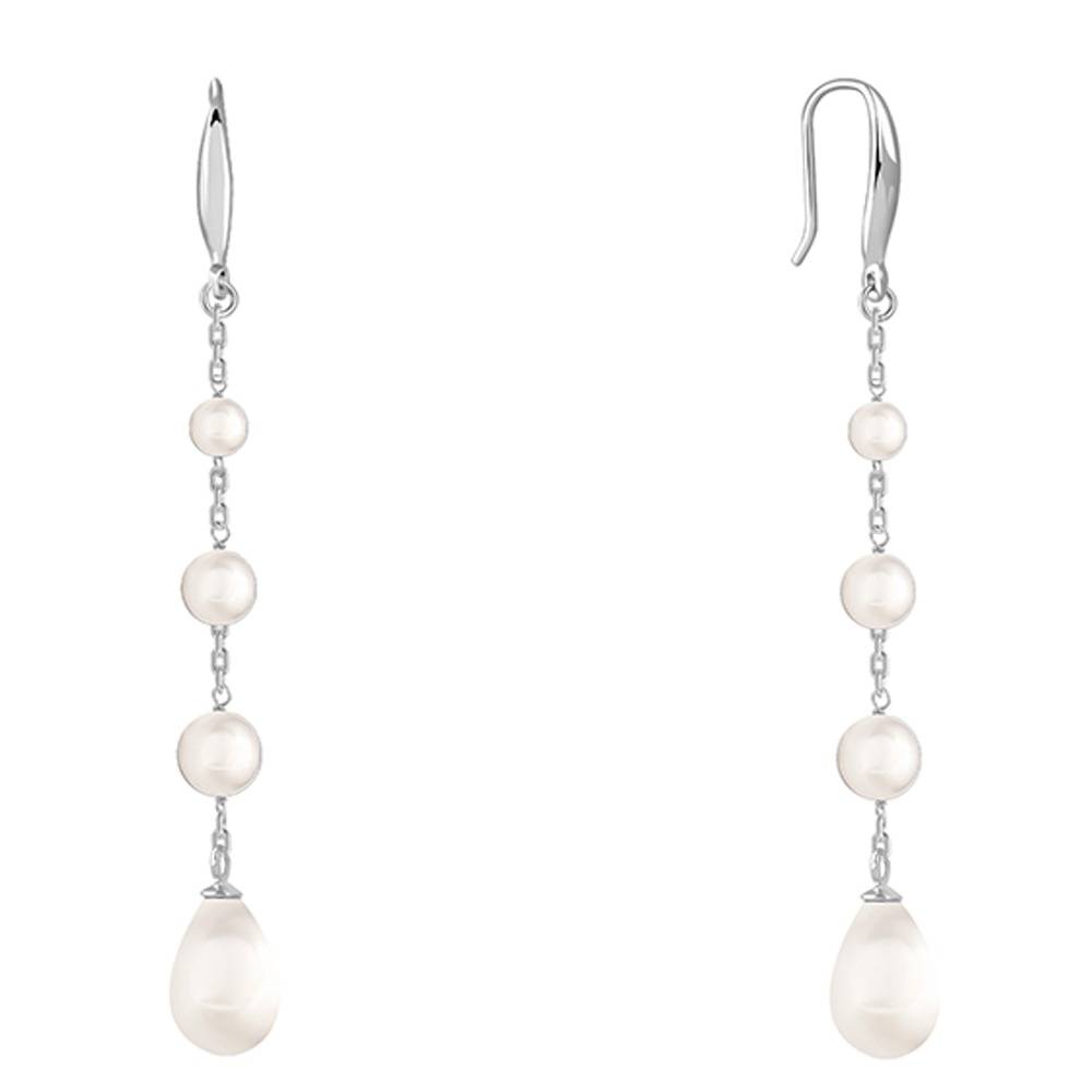 925 Silver Raquel Pearl Dangler Earrings|Danglers To Gift Women & Girls | With Certificate Of Authenticity And 925  : TLER0234