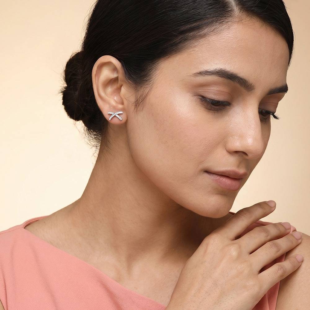 925 Silver Clarissa Stud Earrings|Dangler To Gift Women & Girls | With Certificate Of Authenticity And 925 Stamp |  : TLER0279