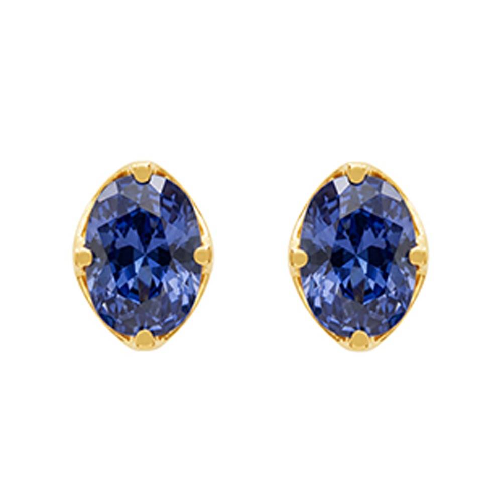 925 Silver Golden Blue Radiance Stud Earrings|Dangler To Gift Women & Girls | With Certificate Of Authenticity And  : TLER0361