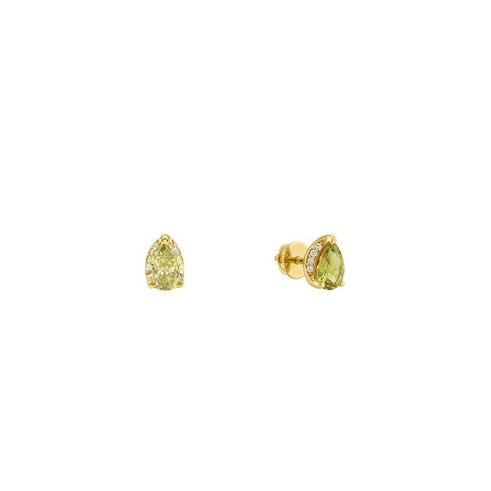 925 Silver Golden Citrine Glow Stud Earrings|Dangler To Gift Women & Girls | With Certificate Of Authenticity And 9 : TLER0363