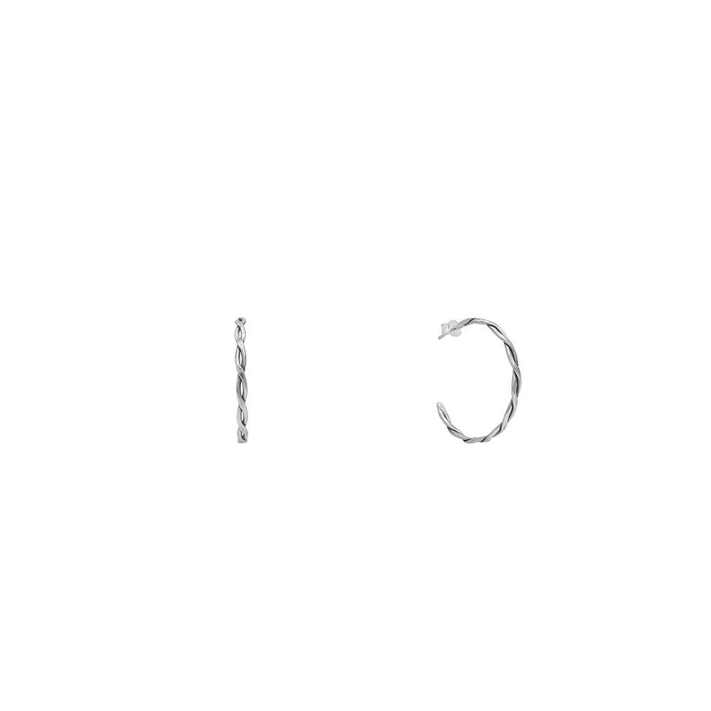925 Silver Plumeria Half Hoop Earrings|Drops To Gift Women & Girls | With Certificate Of Authenticity And 925 Stamp : TLER0472