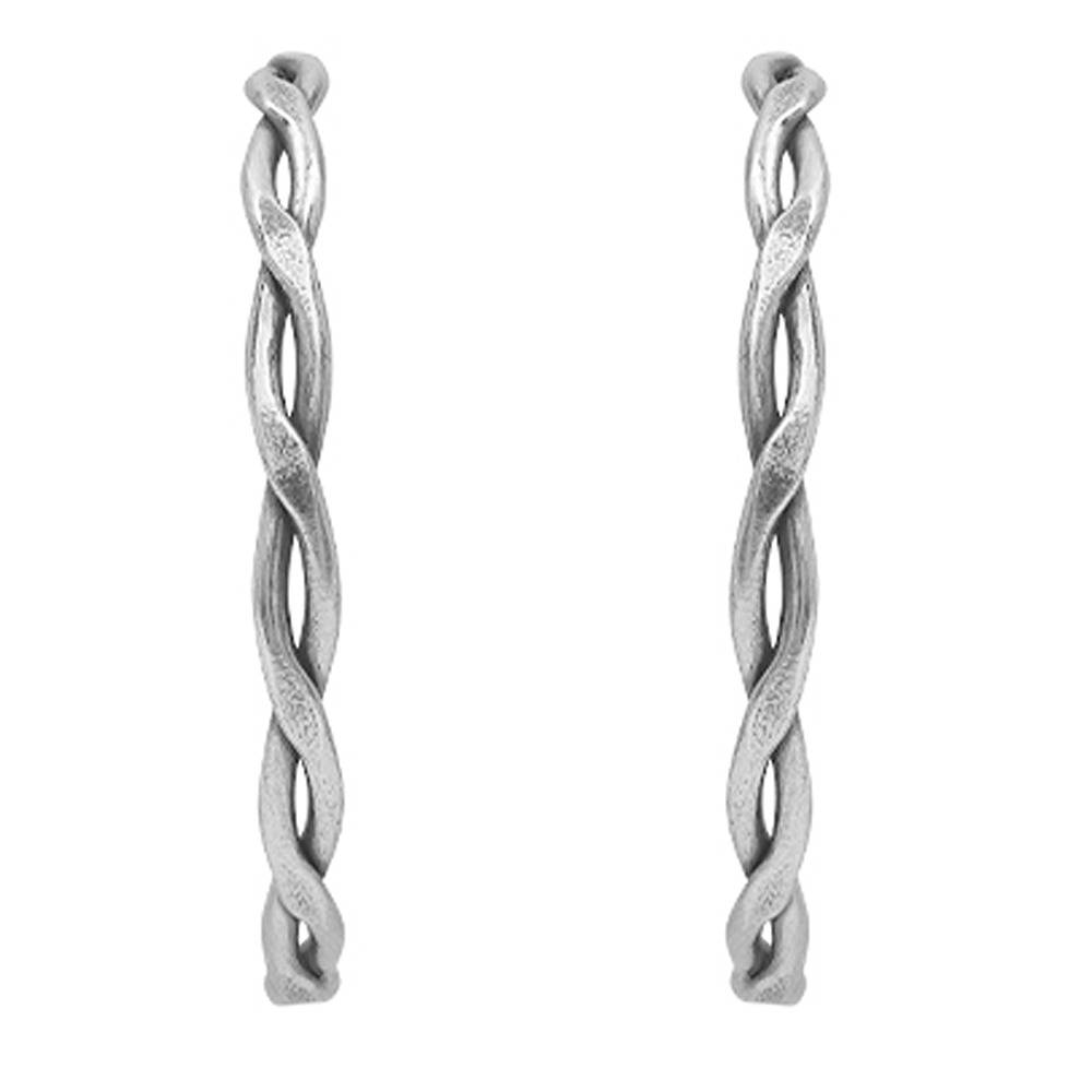 925 Silver Plumeria Half Hoop Earrings|Drops To Gift Women & Girls | With Certificate Of Authenticity And 925 Stamp : TLER0472