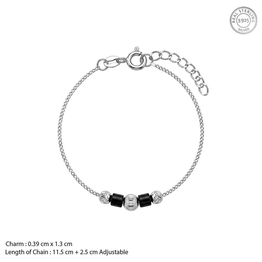 925 Silver Stylish Beads Kids Anklet| Gifts For Women And Girls | With Certificate Of Authenticity And 925 Stamp | 6  : TLKA07