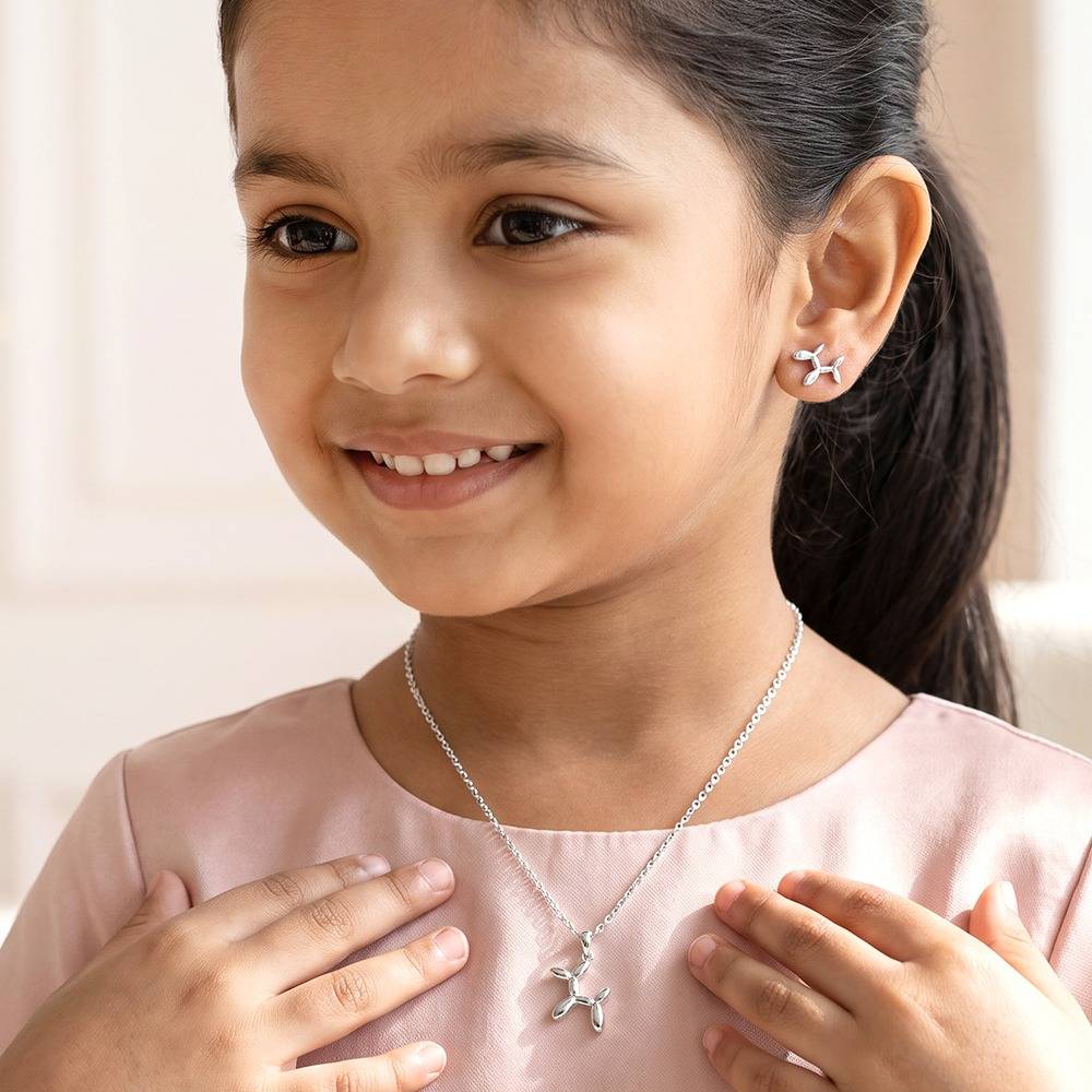 925 Silver Mr Wiggles Kids Set| Gifts For Women And Girls | With Certificate Of Authenticity And 925 Stamp | 6 : TLKP011TLKE02
