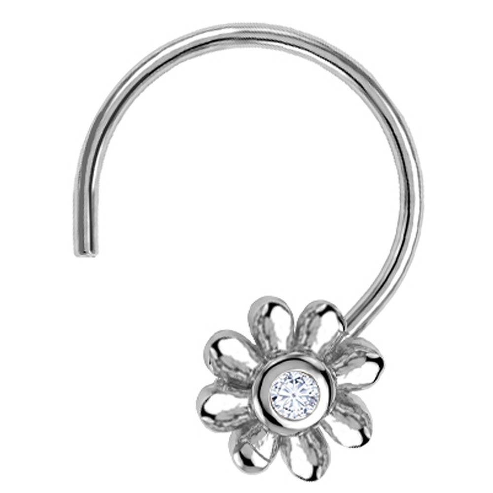 Giva 925 Silver Floral Fantasy Nose Pin| Nose Pin For Women And Girls | With Certificate Of Authenticity And 925 Stam : TLNP02