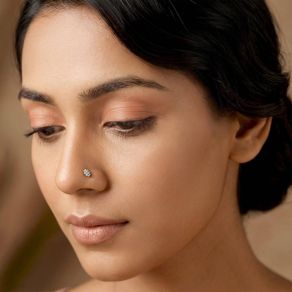 Giva 925 Silver Floral Fantasy Nose Pin| Nose Pin For Women And Girls | With Certificate Of Authenticity And 925 Stam : TLNP02