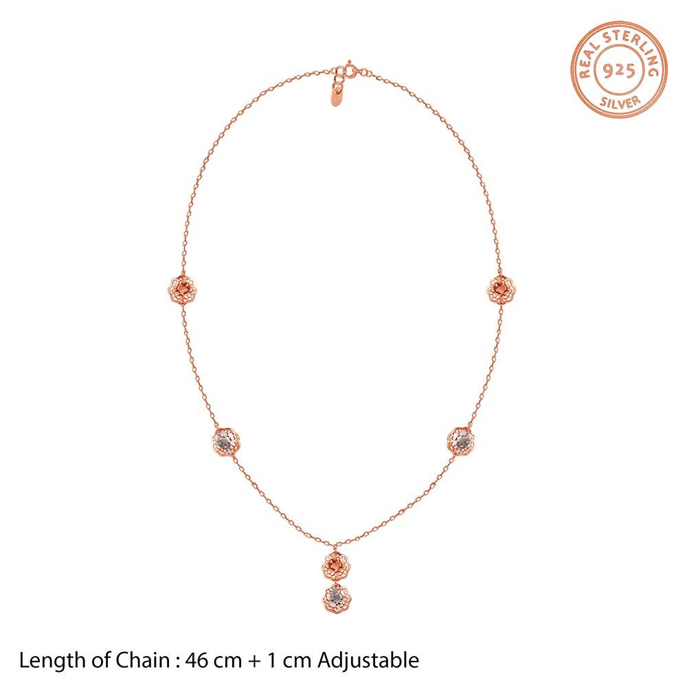 925 Silver Dual Tone Filigree Orb Silver Necklace|Pendant To Gift Women & Girls | With Certificate Of Authenticity  : TLPD0110
