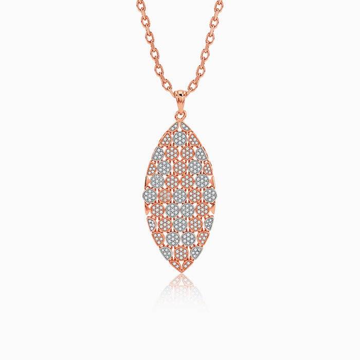 925 Silver Dual Tone Verdant Glow Silver Pendant With Link Chain|Necklace To Gift Women & Girls | With Certificate  : TLPD0117