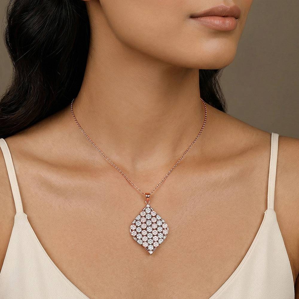 925 Silver Dual Tone Celeste Grove Silver Pendant With Link Chain|Necklace To Gift Women & Girls | With Certificate : TLPD0120