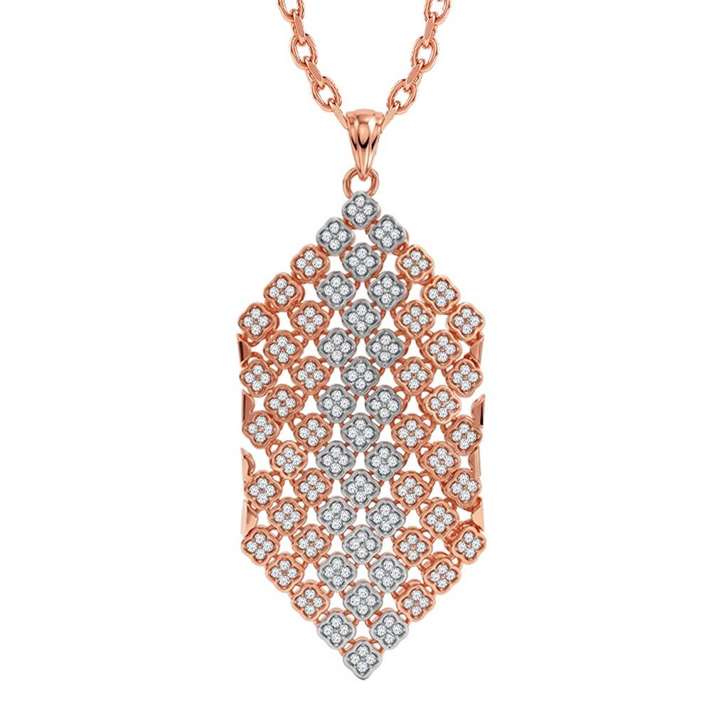 925 Silver Dual Tone Aurora Angle Silver Pendant With Link Chain|Necklace To Gift Women & Girls | With Certificate  : TLPD0122