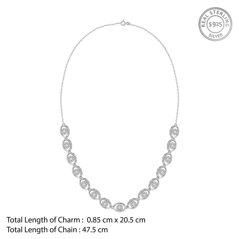 925 Silver Charming Oval Set|Gifts For Women And Girls | With Certificate Of Authenticity And 925 Stamp | 6 : TLPD0127TLER0201