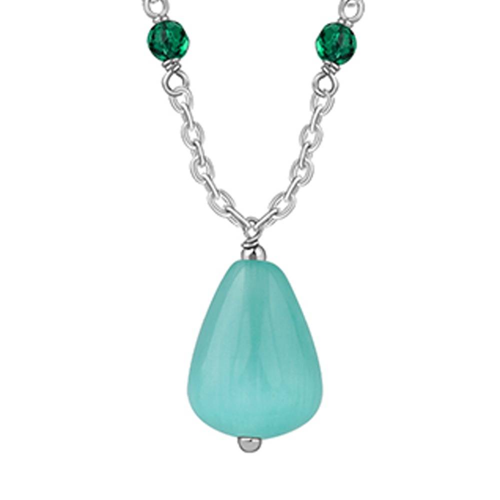 925 Silver Hue Flow Necklace|Pendant To Gift Women & Girls | With Certificate Of Authenticity And 925 Stamp |6 Mont : TLPD0129