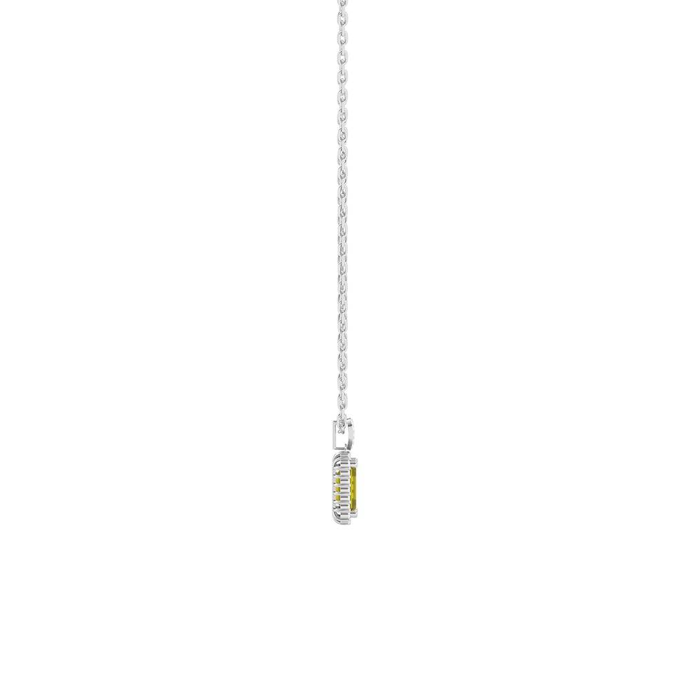 925 Silver Soleil Frame Pendant With Link Chain|Necklace To Gift Women & Girls | With Certificate Of Authenticity A : TLPD0196
