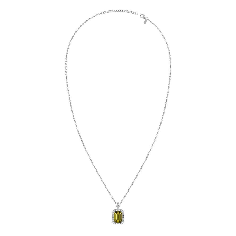 925 Silver Soleil Frame Pendant With Link Chain|Necklace To Gift Women & Girls | With Certificate Of Authenticity A : TLPD0196