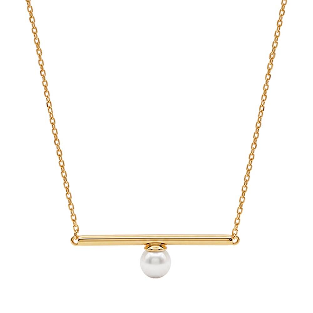 925 Silver Golden Harlow Pearl Necklace|Pendant To Gift Women & Girls | With Certificate Of Authenticity And 925 St : TLPD0341
