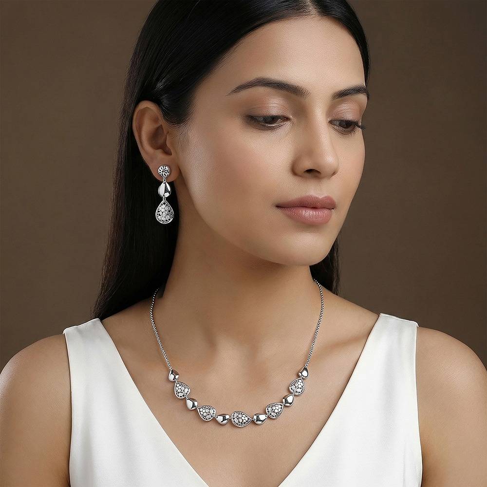 925 Silver Aurora Whisper Set|Gifts For Women And Girls | With Certificate Of Authenticity And 925 Stamp | 6 : TLPD099TLER0175