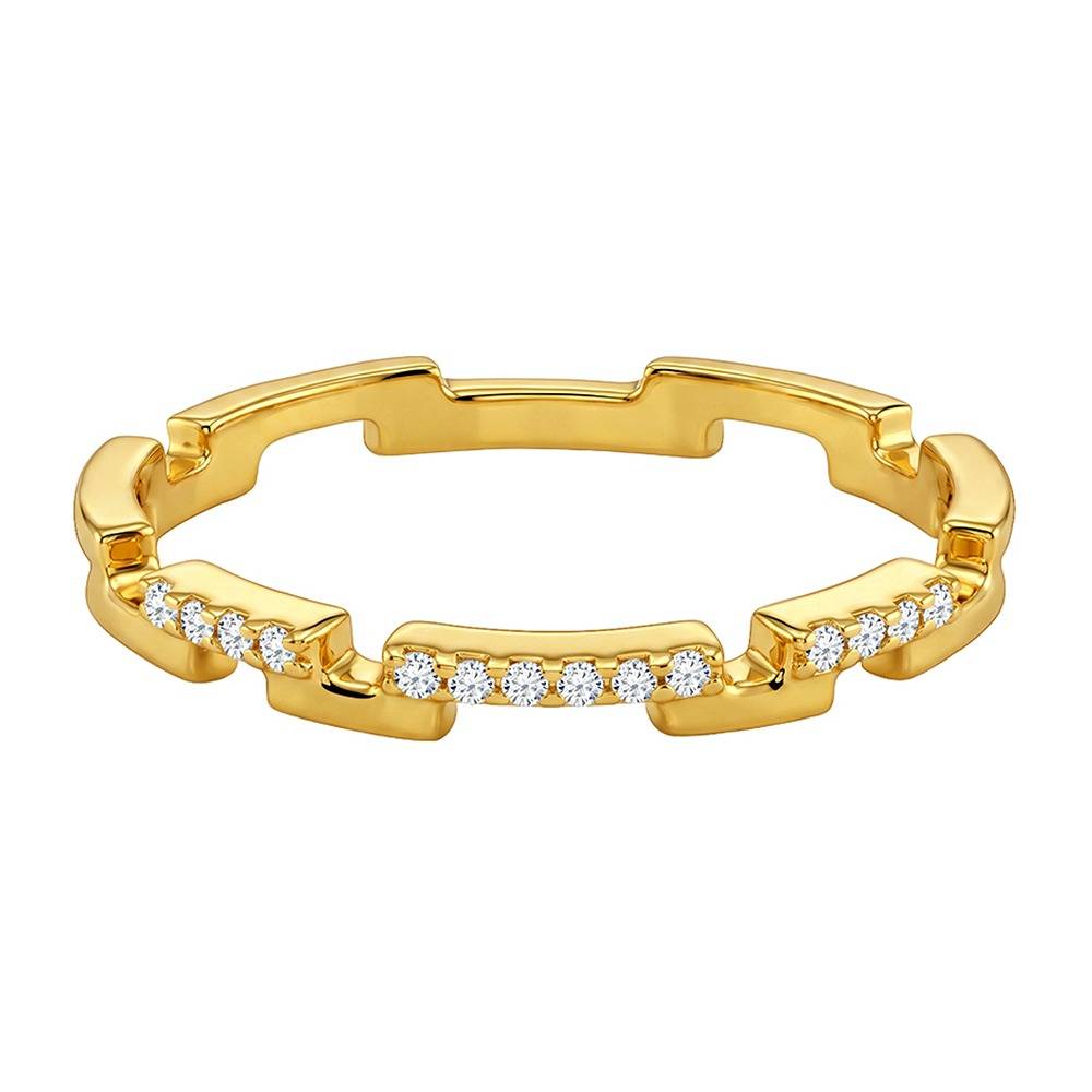 925 Silver Golden Classic Steps Ring, Adjustable |Gifts For Women And Girls | With Certificate Of Authenticity And 9 : TLR0101