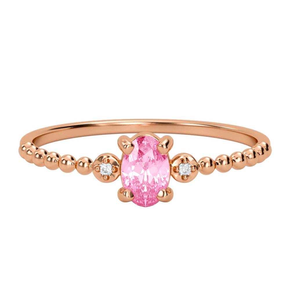 925 Silver Rose Gold Novira Ring, Fixed Size |Gifts For Women And Girls | With Certificate Of Authenticity And 925 S : TLR0209
