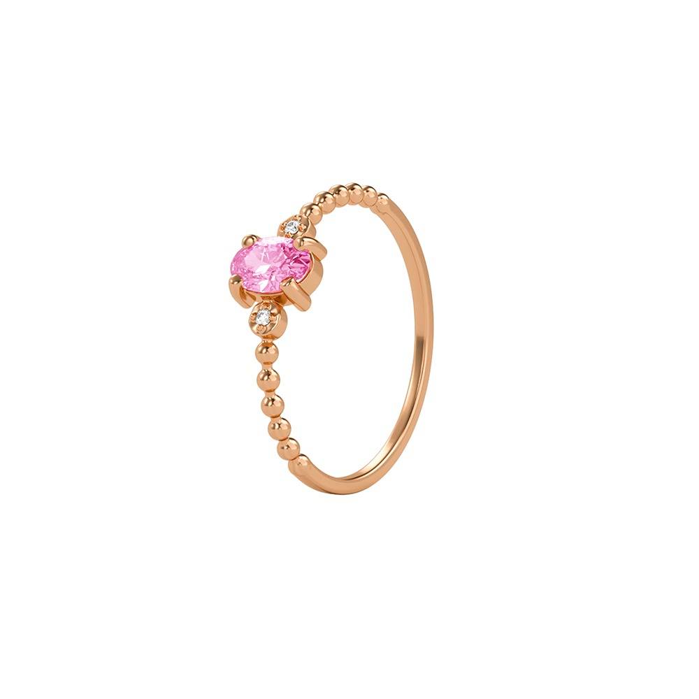 925 Silver Rose Gold Novira Ring, Fixed Size |Gifts For Women And Girls | With Certificate Of Authenticity And 925 S : TLR0209