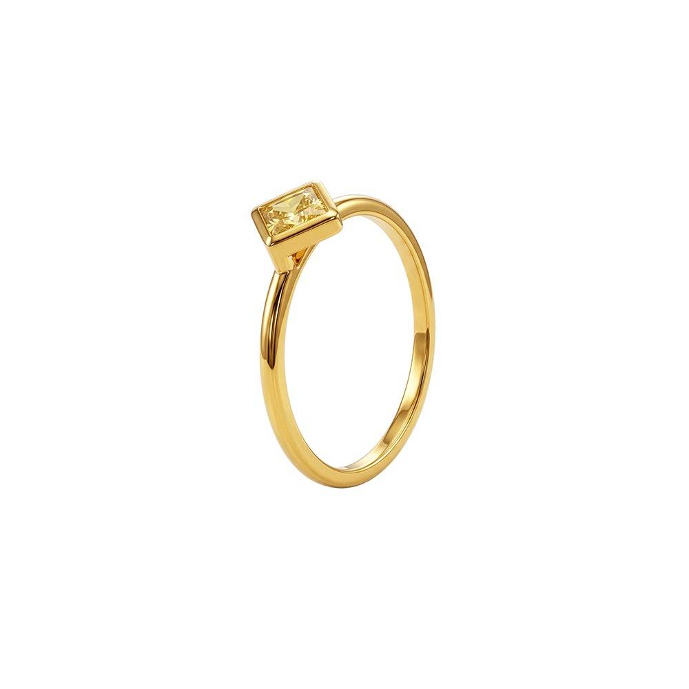 925 Silver Golden Aura Frame Ring, Fixed Size |Gifts For Women And Girls | With Certificate Of Authenticity And 925  : TLR0255