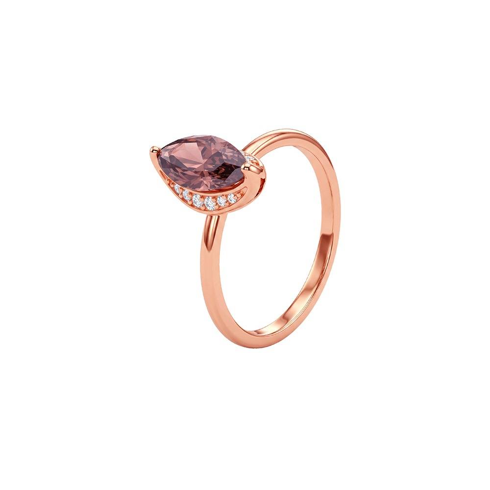 925 Silver Rose Gold Marquise Grace Ring, Fixed Size |Gifts For Women And Girls | With Certificate Of Authenticity A : TLR0271