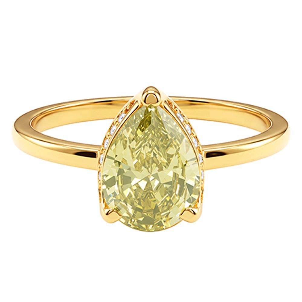 925 Silver Golden Citrine Glow Ring, Fixed Size |Gifts For Women And Girls | With Certificate Of Authenticity And 92 : TLR0272