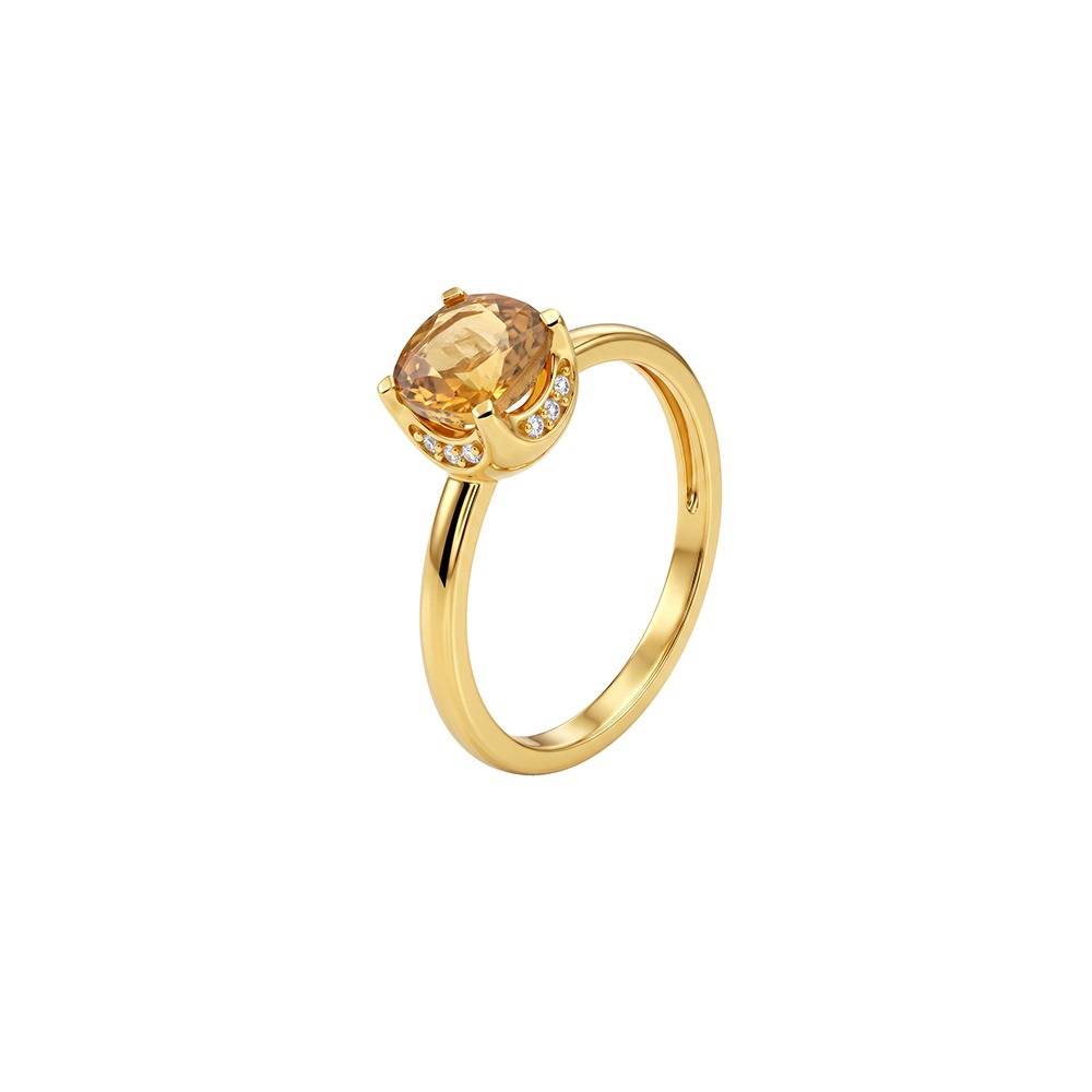 925 Silver Golden Amber Glow Ring, Fixed Size |Gifts For Women And Girls | With Certificate Of Authenticity And 925  : TLR0296