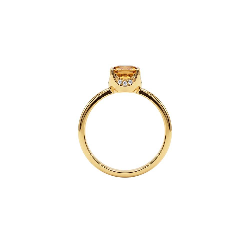 925 Silver Golden Amber Glow Ring, Fixed Size |Gifts For Women And Girls | With Certificate Of Authenticity And 925  : TLR0296