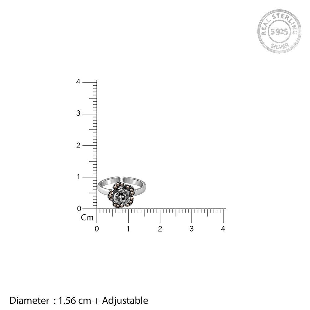 Oxidised Silver Nayra Toe Rings|Gifts For Women And Girls | With Certificate Of Authenticity And 925 Stamp | 6 Month : TLTR015