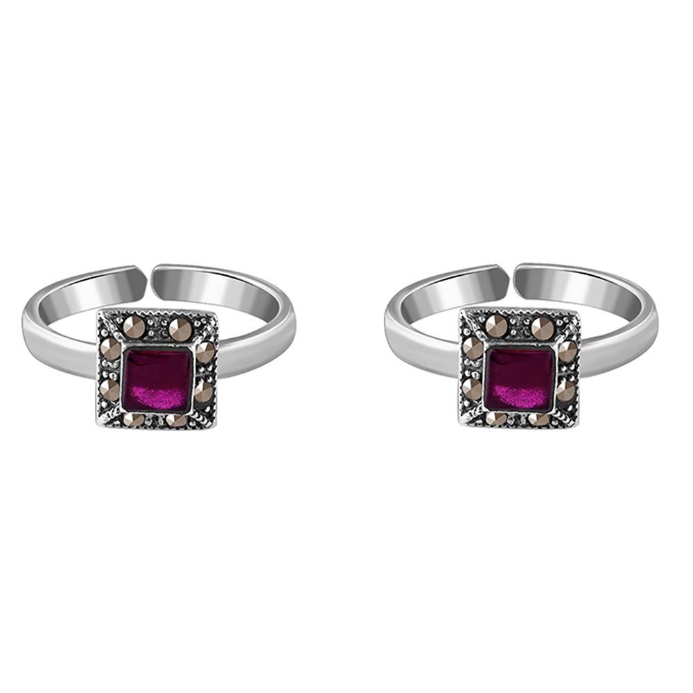 Oxidised Silver Charvi Toe Rings|Gifts For Women And Girls | With Certificate Of Authenticity And 925 Stamp | 6 Mont : TLTR019