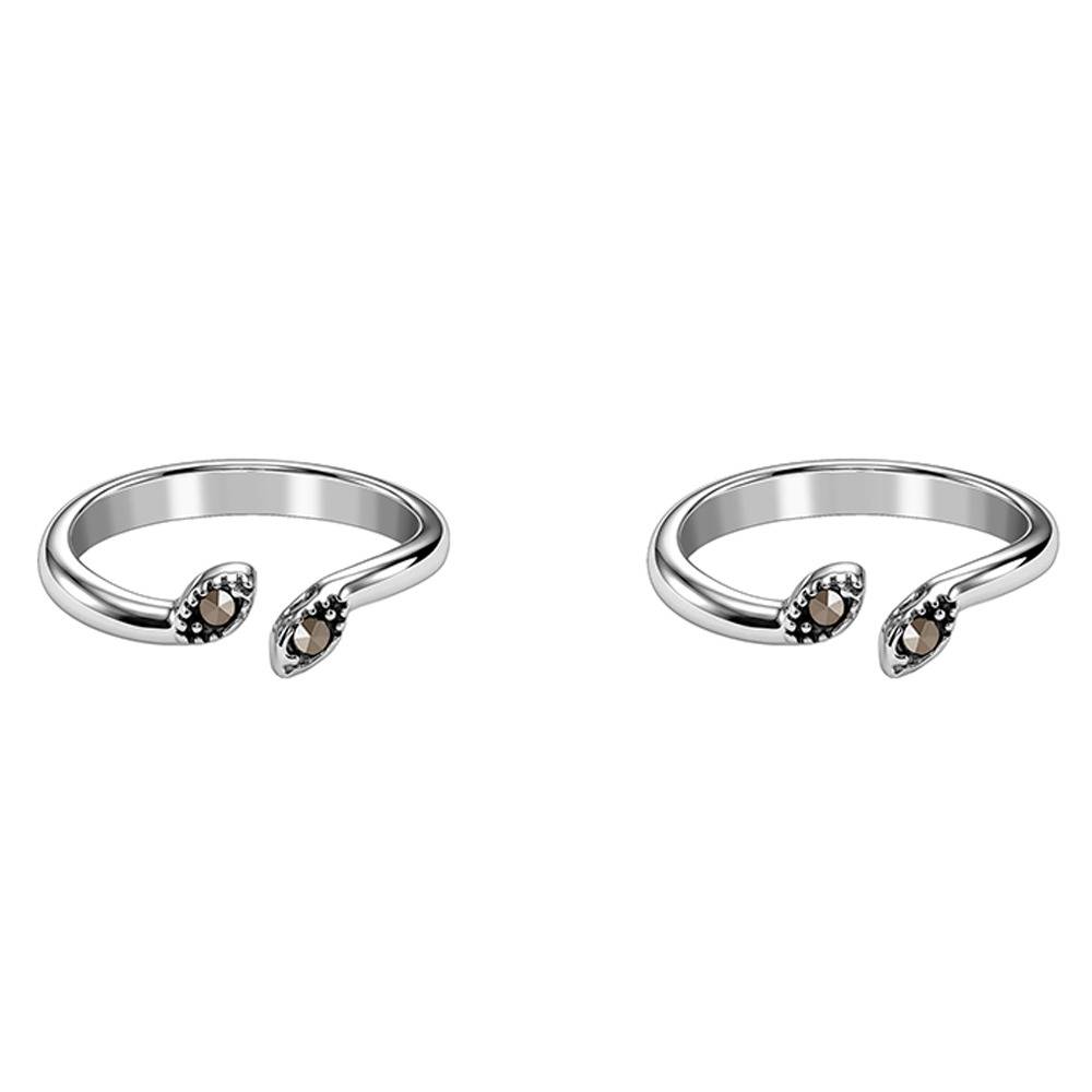 Giva 925 Oxidised Silver Inchara Toe Rings|Toe Rings For Women And Girls | With Certificate Of Authenticity And 925  : TLTR037