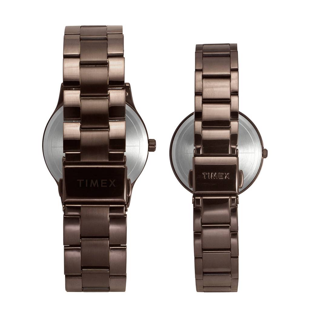 Timex Trendline Round 42Mm Analog Pair Watch - Tw00Pr294 : TW00PR295