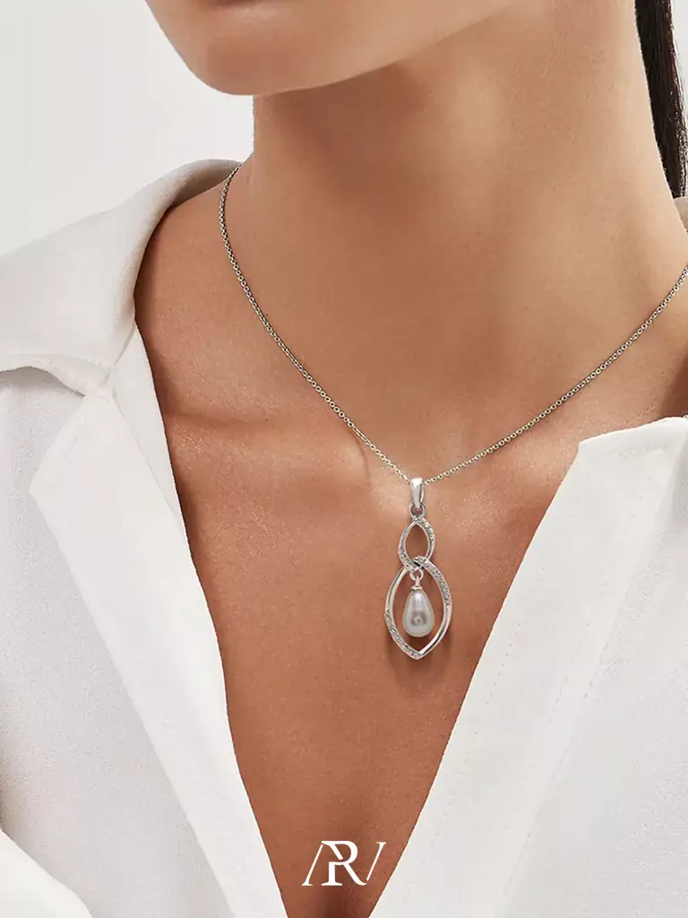 Twisty Twilight Pearl Necklace : ARV-NK-022