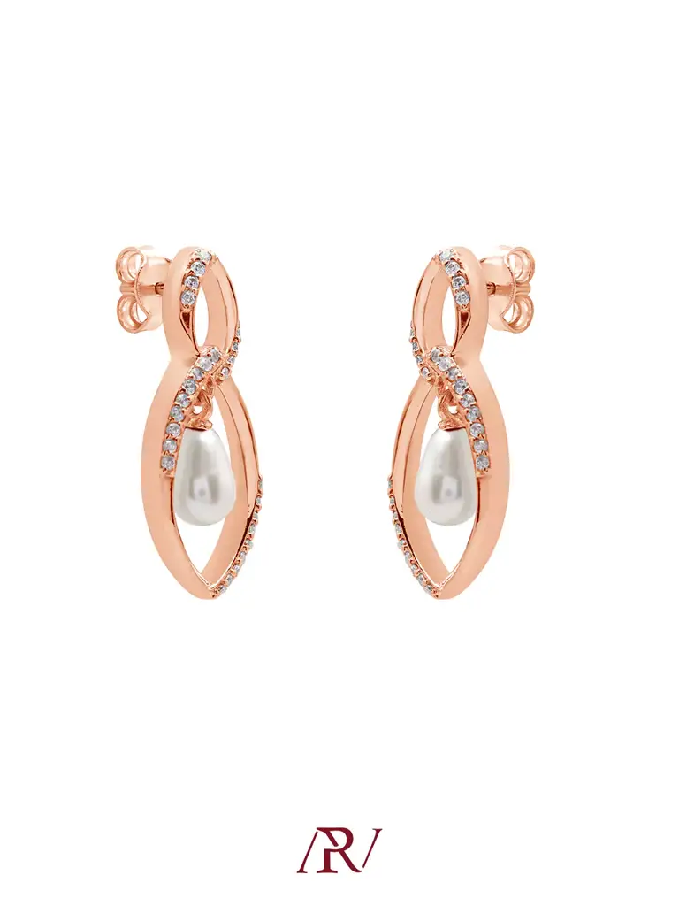 Twisty Twilight Pearl Earrings : ARV-ER-045