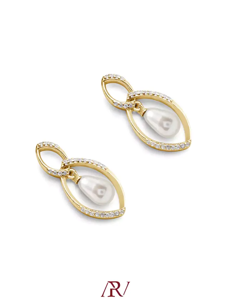 Twisty Twilight Pearl Earrings : ARV-ER-045