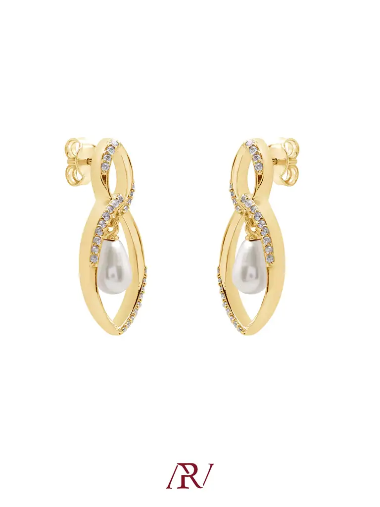 Twisty Twilight Pearl Earrings : ARV-ER-045