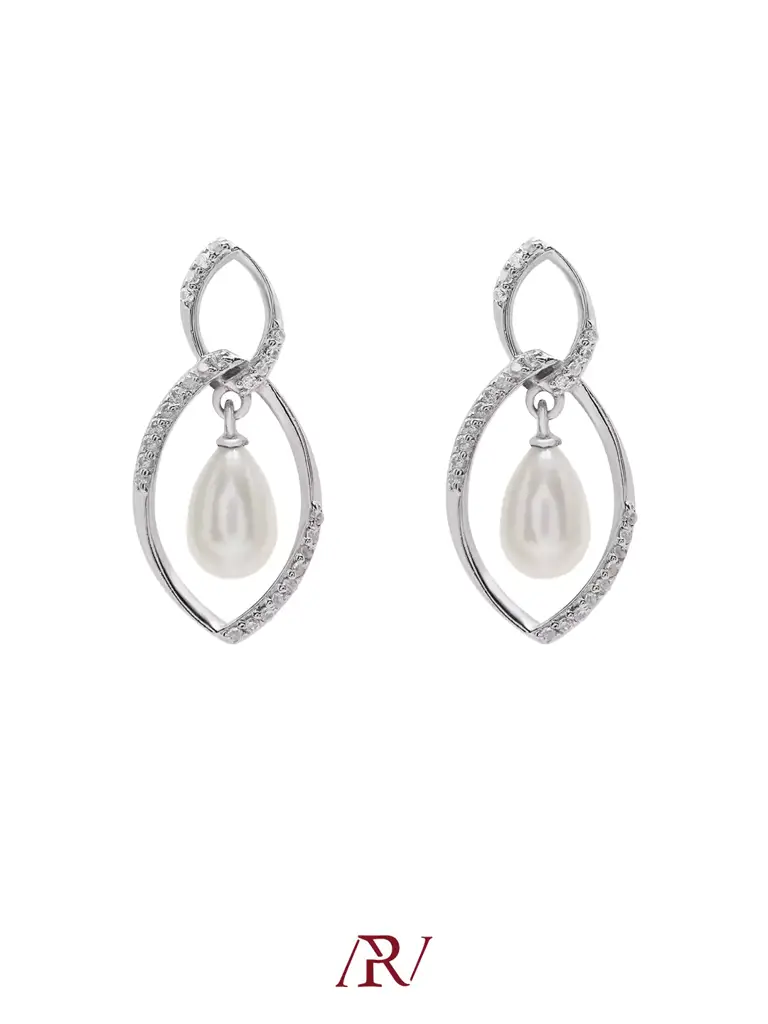 Twisty Twilight Pearl Earrings : ARV-ER-045