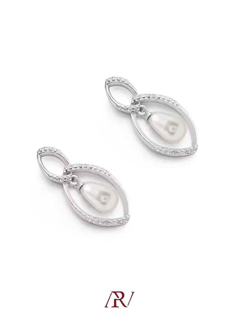 Twisty Twilight Pearl Earrings : ARV-ER-045