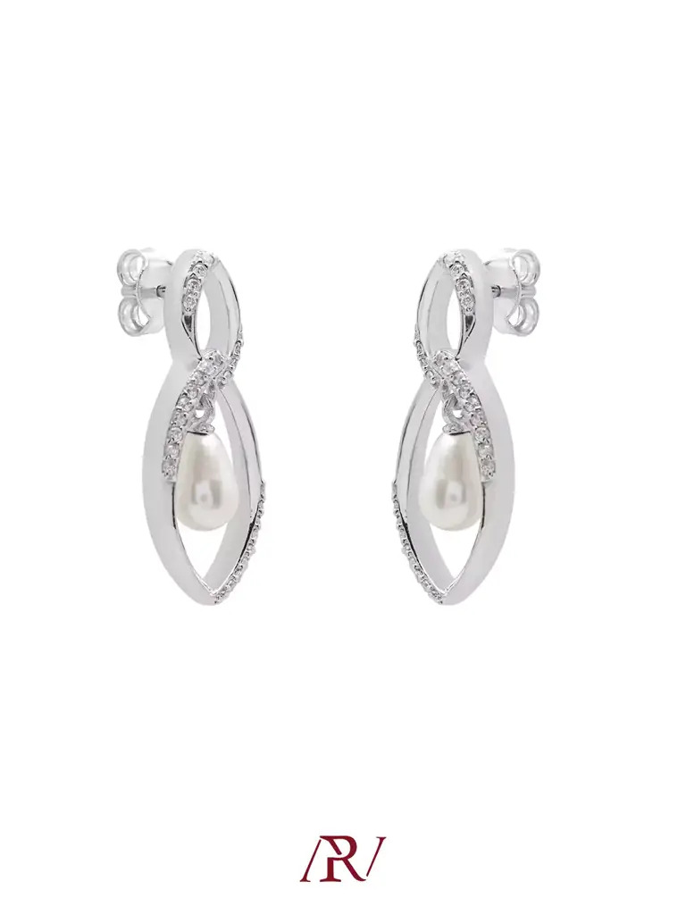 Twisty Twilight Pearl Earrings : ARV-ER-045