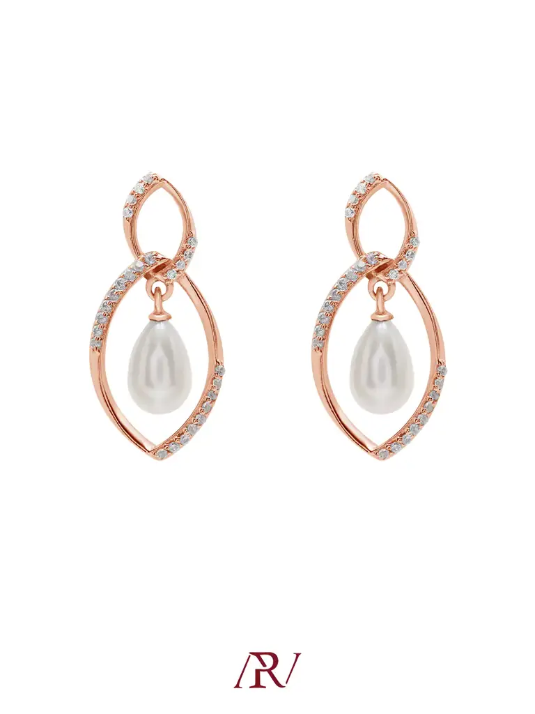 Twisty Twilight Pearl Earrings : ARV-ER-045