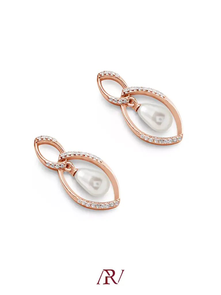Twisty Twilight Pearl Earrings : ARV-ER-045