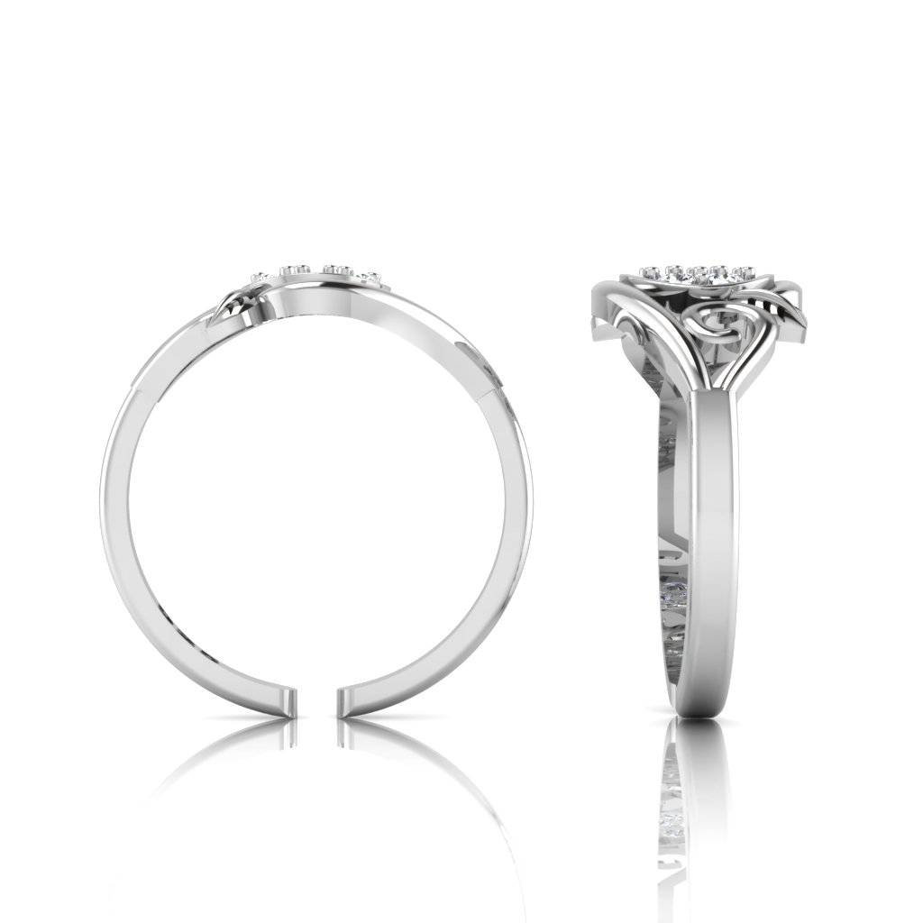 Iski Uski 925 Sterling Silver Flower Toe Rings