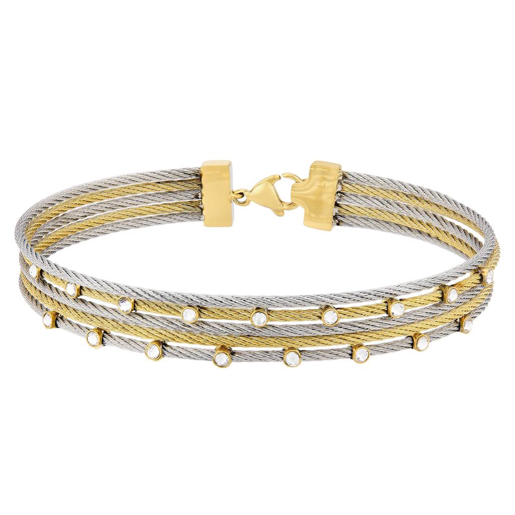Guess Kalybe Yellow Gold & Silver Women'S Bracelet : UBB05387YGRHL