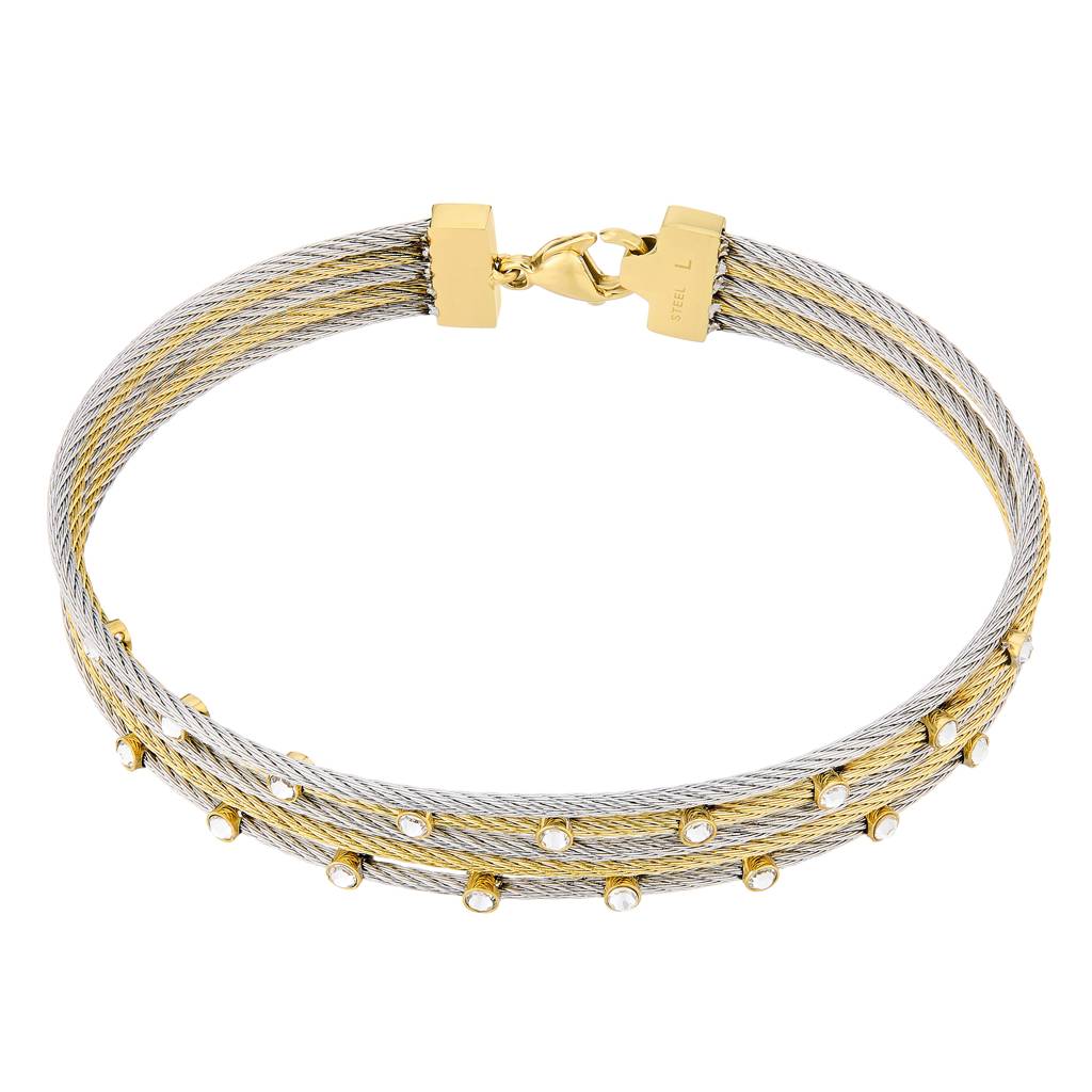 Guess Kalybe Yellow Gold & Silver Women'S Bracelet : UBB05387YGRHL