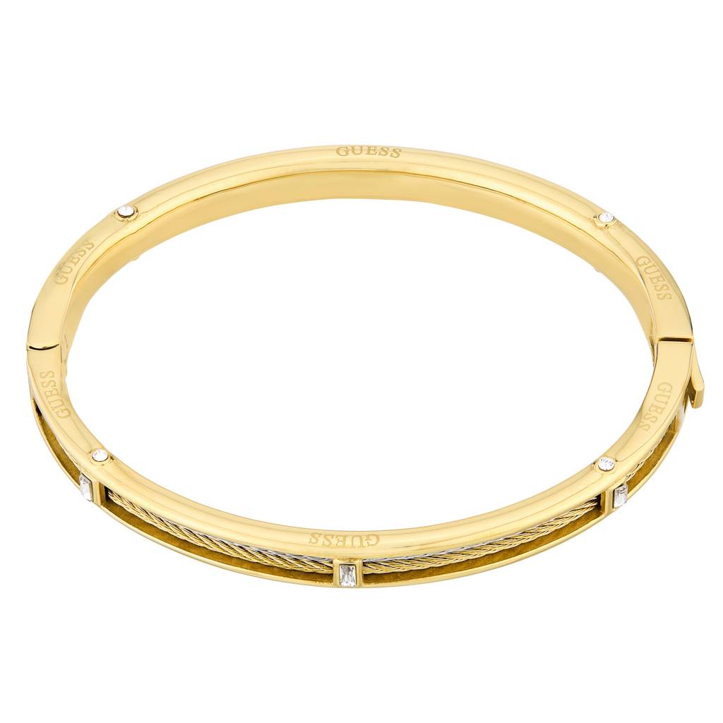 Guess Kalybe Yellow Gold Women'S Cuff Bracelet : UBB05390YGRHL