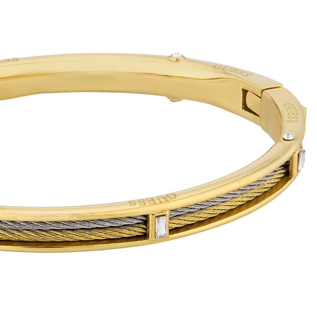 Guess Kalybe Yellow Gold Women'S Cuff Bracelet : UBB05390YGRHL