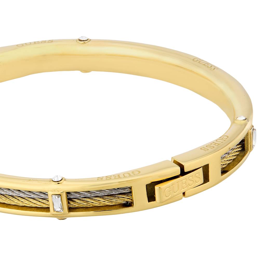 Guess Kalybe Yellow Gold Women'S Cuff Bracelet : UBB05390YGRHL