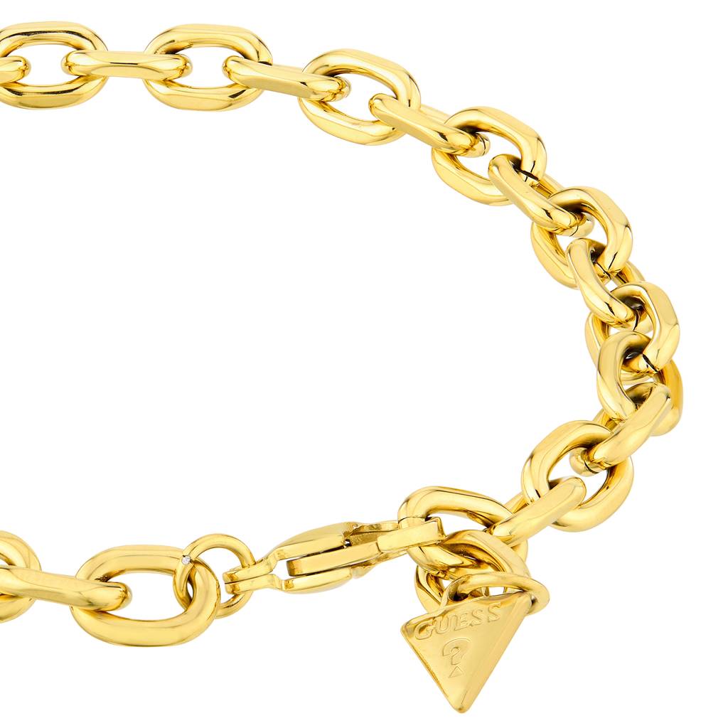 Guess G Crystal Yellow Gold Logo Charm Women'S Bracelet : UBB05445YGL